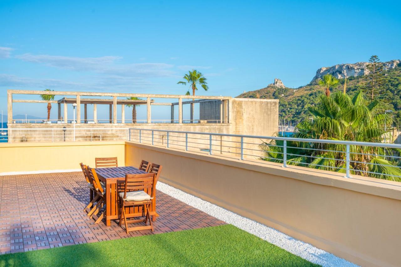 Terrazza Sella Del Diavolo - Vista Mare - Wifi Ac Lägenhet Cagliari Exteriör bild